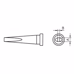 Weller LT L, Panne de soudage, Weller, WSP80, 1 pièce(s), 2 mm, 1 mm