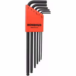 Bondhus set de 6 clés à billes 1,5-5 mm. Dimensions : 1,5 / 2 / 2,5 / 3 / 4 / 5 mm. Fabriqué en acier Protanium® High Torque. ...