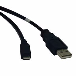 Tripp Lite U050-010, 3,05 m, USB A, Micro-USB B, USB 2.0, Mâle/Mâle, Noir