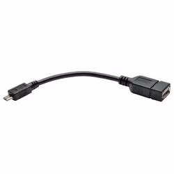 Tripp Lite U052-06N, 0,15 m, Micro-USB B, USB A, Noir