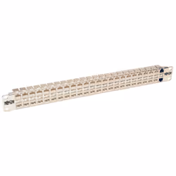 Tripp Lite N254-048-SH-6A, 10 Gigabit Ethernet, RJ-45, Cat6a, Argent, Blanc, Montage de rack, 1U