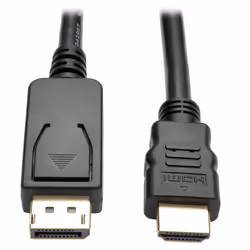 Tripp Lite P582-006-V2-ACT, 1,8 m, DisplayPort, HDMI, Mâle, Mâle, Noir