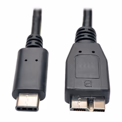 Tripp Lite U426-003-G2, 1,8 m, USB C, Micro-USB B, USB 3.2 Gen 2 (3.1 Gen 2), Mâle/Mâle, Noir