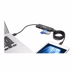 Tripp Lite U360-004-SLIM hub & concentrateur USB 3.2 Gen 1 (3.1 Gen 1) Type-A 5000 Mbit/s Noir
