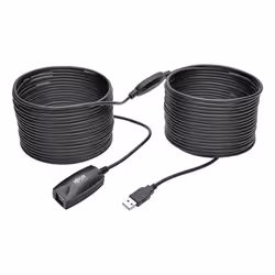 Tripp Lite U026-15M, 15 m, USB A, USB A, USB 2.0, Mâle/Femelle, Noir