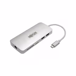 Tripp Lite U442-DOCK11-S, USB 3.2 Gen 2 (3.1 Gen 2) Type-C, IEEE 802.3, Argent, MicroSD (TransFlash), SD, HDMI, RJ-45, USB 3. ...