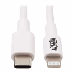 Tripp Lite M102-003-WH, 0,9 m, Lightning, USB C, Mâle, Mâle, Blanc