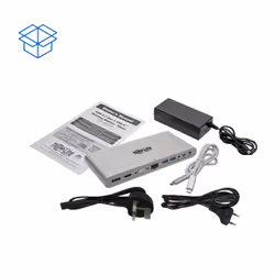 Tripp Lite U442-DOCK4-INT station d'accueil Avec fil USB 3.2 Gen 2 (3.1 Gen 2) Type-C Gris