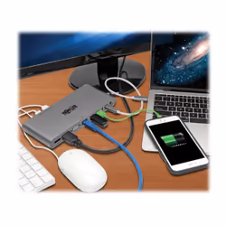 Tripp Lite U442-DOCK4-INT station d'accueil Avec fil USB 3.2 Gen 2 (3.1 Gen 2) Type-C Gris - Vue supplémentaire 4