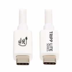 Tripp Lite U521-1P0M-WH, 1 m, USB C, USB C, USB4 Gen 2x2, 40 Gbit/s, Blanc