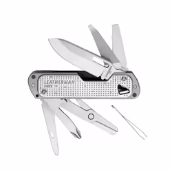 Leatherman Free T4, Couteau à lame verrouillable, Couteau multi-fonctions, Acier inoxydable, Acier inoxydable, 12 outils, Éta ...