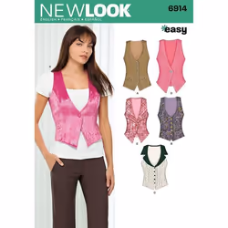 New Look NL6914 Patron de Couture Gilet Barman 22 x 15 cm - U06914A