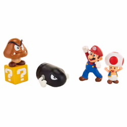 JAKKS Pacific Coffret 5 Figurines Diorama, 3 an(s), Super Mario, Multicolore