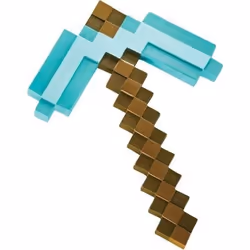 Cosplay - MINECRAFT PIOCHE - Marque Half Moon Bay Bbq - Couleur(s) Marron et bleu - Couleur principale Blanc