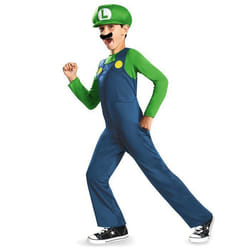 Déguisement Luigi Enfant - Mario - Combinaison Moustache Casquette - Noir Multicolore - Garçon