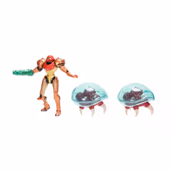Nintendo Metroid Prime – Coffret figurines d’action Samus Chasseuse de primes 6,3 cm, produit officiel par , inclut la figurine de Samus et deux figurines d’aliens, emballage collector - Vue supplémentaire 6