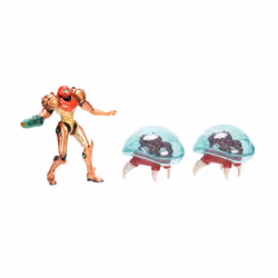 Nintendo Metroid Prime – Coffret figurines d’action Samus Chasseuse de primes 6,3 cm, produit officiel par , inclut la figurine de Samus et deux figurines d’aliens, emballage collector - Vue supplémentaire 7
