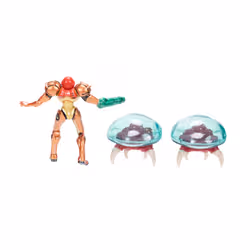 Nintendo Metroid Prime – Coffret figurines d’action Samus Chasseuse de primes 6,3 cm, produit officiel par , inclut la figurine de Samus et deux figurines d’aliens, emballage collector - Vue supplémentaire 8