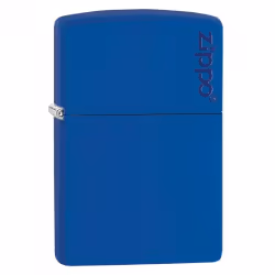 Zippo bleu matte Logo