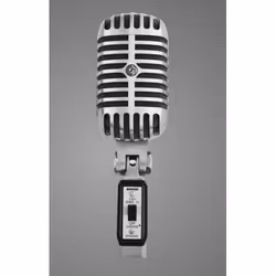 Shure 55SH, Microphone de studio, 50 - 15000 Hz, 150 Ohm, Super-cardioïde, Avec fil, Gris