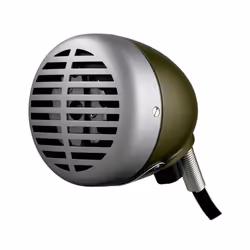 Shure 520DX, Microphone de scène/direct, 100 - 50000 Hz, 100000 Ohm, Avec fil, 6,35 mm (1/4"), Chrome, Vert
