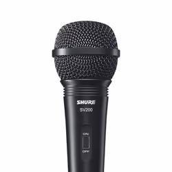 Shure SV200, Microphone de karaoké, 50 - 15000 Hz, Unidirectionnel/cardioïde, Avec fil, XLR-3, Noir