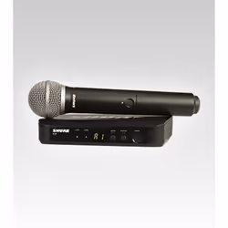 Shure BLX24E/PG58, Microphone de scène/direct, Sans fil, 662 - 686 MHz, Noir, Alcaline, 1,5 V