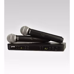 Shure BLX288/B58, Microphone de scène/direct, Sans fil, 662 - 686 MHz, Noir, Batterie, AA