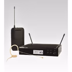 Shure BLX14R/MX53, Microphone de scène/direct, 20 - 20000 Hz, Omnidirectionnel, Sans fil, 100 m, Noir, Teint