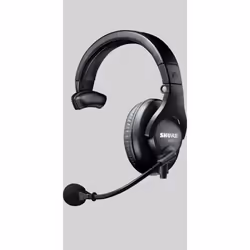Shure Single-Sided Broadcast Headset-less cable, Avec fil, 15 - 27000 Hz, 240 g, Casque, Noir