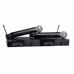 Shure SLXD24D/SM58, Microphone portatif, Microphone dynamique, RF sans fil, 100 m, 50 - 15000 Hz, Batterie