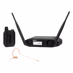 Shure GLXD14+E/MX53-Z4, Microphone Lavalier, Microphone à condensateur, 50 - 20000 Hz, Récepteur monté sur rack, Métal, Amovi ...