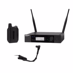 Shure GLXD14R+E/B98-Z4, Microphone de casque, Microphone à condensateur, 50 - 20000 Hz, Récepteur fixe, Métal, Amovible