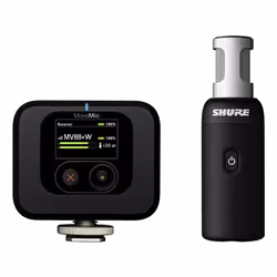 Shure MoveMic 88+, Microphone pour entretien, 20 - 20000 Hz, 120 dB, Microphone bidirectionnel, Condensateur, Sans fil