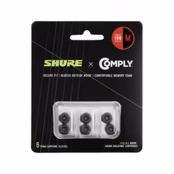 Shure EACYF1-6M, Embouts d'oreillettes, mousse, Noir