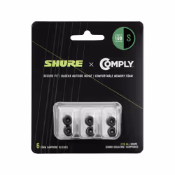 Shure EACYF1-6S, Embouts d'oreillettes, mousse, Noir