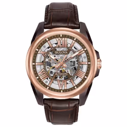 Montre Bulova Automatic Pour Hommes en Marron - 98A165