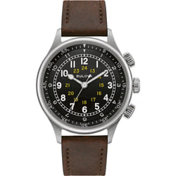 Montre Bulova A-15 Pilot Pour Hommes en Marron - 96A245
