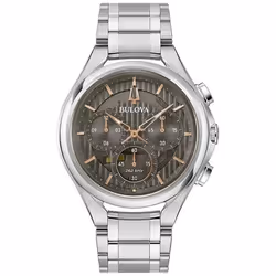 Montre Bulova Curv Pour Hommes en Argent - 96A298