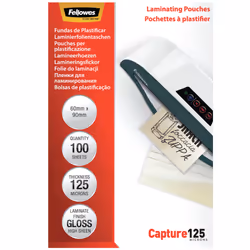Fellowes 5397402, Transparent, Brillant, 0,125 mm, 90 mm, 1 mm, 60 mm