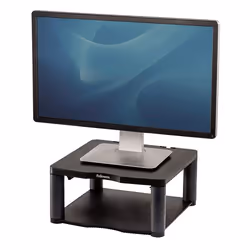 Fellowes Support moniteur Premium Graphite, Autonome, 36 kg, 53,3 cm (21"), Réglage de la hauteur, Graphite
