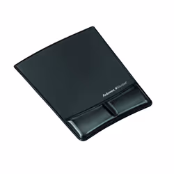 Fellowes Repose-poignet Crystal Noir, Noir, Monochromatique, Gel, Plastique, Repose-poignets