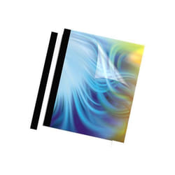 Fellowes Papier 9.53 mm 215.9 x 297.4 mm 90 feuilles noir transparent 10 unités couverture à reliure thermique