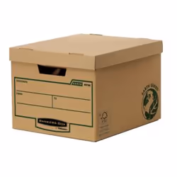 Fellowes Caisse standard pour archives Bankers Box Earth Series, Papier, Marron, 320 g, 325 x 375 x 260 mm, 335 x 391 x 270 m ...