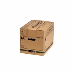 Fellowes Caisse de déménagement SmoothMove Bankers Box Transit Petit format, Papier, Marron, 770 g, 304 x 406 x 304 mm, 327 x ...