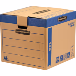 Fellowes Caisse de déménagement SmoothMove Bankers Box Transit, Papier, Marron, 457 x 457 x 406 mm, 480 x 470 x 412 mm