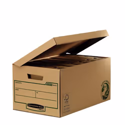Fellowes Caisse d'archivage flip top maxi Bankers Box Earth Series, Marron, Foolscap, A4, A4, 378 x 545 x 287 mm, 390 x 560 x ...