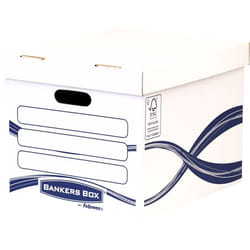 Fellowes 4460801 Boîte de rangement Rectangulaire Papier Bleu, Blanc