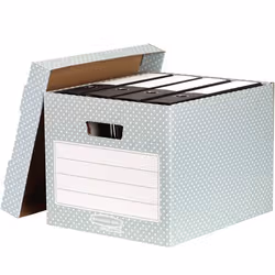 Fellowes 4481301, Boîte de rangement, Vert, Rectangulaire, Papier, Motif, Intérieure
