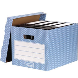 Fellowes 4481901 Boîte de rangement Rectangulaire Papier Bleu